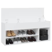 Vidaxl Shoe Bench White 105x30x45 Cm Engineered Wood Vidaxl Shoe Bench White 105x30x45 Cm Engineered Wood