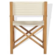 vidaXL Folding Director's Chairs 2 pcs Solid Teak Wood
