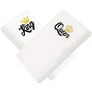 Personalized For You Cotton White Queen & King Embroidery Set of 2 Bath Towel 70*140 cm Personalized For You Cotton White Queen & King Embroidery Set of 2 Bath Towel 70*140 cm