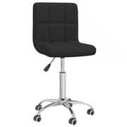 Vidaxl Swivel Office Chair Black Fabric