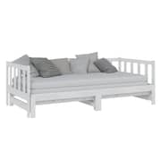 Vidaxl Pull-out Day Bed White Solid Pinewood 2x Vidaxl Pull-out Day Bed White Solid Pinewood 2x