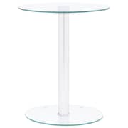 vidaXL Coffee Table Transparent 40 cm Tempered Glass
