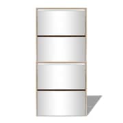 vidaXL Shoe Cabinet 4-Layer Mirror Oak 63x17x134 cm vidaXL Shoe Cabinet 4-Layer Mirror Oak 63x17x134 cm