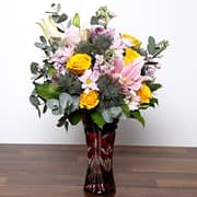 Soft Hued Mixed Flower Vase Soft Hued Mixed Flower Vase