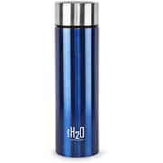 Cello H2O Stainless Steel Water Bottle, Silver/Blue, 1000 ml
