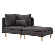 Modular Mid-Century Chaise Lounges Dark Grey