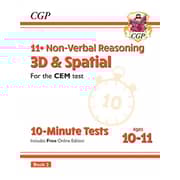 New 11+ CEM 10-Minute Tests: Non-Verbal Reasoning 3D & Spatial - Ages 10-11 Book 2 (with Online Ed)