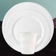 Lenox Tin Can Alley 4 Degrees 12-Piece Dinnerware Set, Service For 4, White - L-100