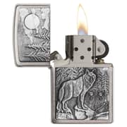 Zippo 20855 200 Timber Wolves Brushed Chrome Windproof Lighter