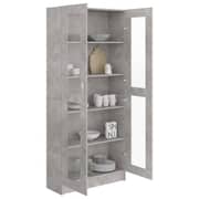 vidaXL Vitrine Cabinet Concrete Grey 82.5x30.5x185.5 cm Engineered Wood vidaXL Vitrine Cabinet Concrete Grey 82.5x30.5x185.5 cm Engineered Wood