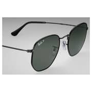 RayBan RB3548N-002/58-54 New Hexagon Black Polarized Unisex Sunglasses RayBan RB3548N-002/58-54 New Hexagon Black Polarized Unisex Sunglasses