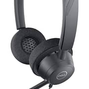 Dell WH3022 Wired On Ear Pro Stereo Headset Black