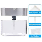 2-in-1 Dish Soap Dispenser With Sponge, Large Capacity Soap Detergent Dispenser With Sponge Rack Shelf, Soap Dispenser Pump & Sponge Caddy 2-in-1 Dish Soap Dispenser With Sponge, Large Capacity Soap Detergent Dispenser With Sponge Rack Shelf, Soap Dispenser Pump & Sponge Caddy