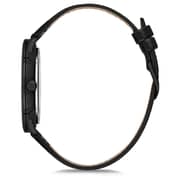 Omax Dome Series Black Leather Analog Watch For Men DCD001M22I