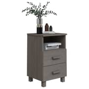 Vidaxl Bedside Cabinet Light Grey 40x35x62 Cm Solid Wood Pine Vidaxl Bedside Cabinet Light Grey 40x35x62 Cm Solid Wood Pine