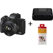 Canon EOS M50 Mark II Mirrorless Digital Camera Black with EF-M 15-45mm Lens + CP1300 + RP108 Canon EOS M50 Mark II Mirrorless Digital Camera Black with EF-M 15-45mm Lens + CP1300 + RP108