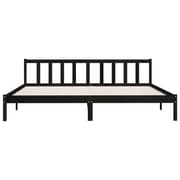 vidaXL Bed Frame Black Solid Pinewood 200x200 cm vidaXL Bed Frame Black Solid Pinewood 200x200 cm