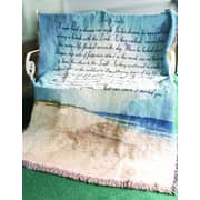 Manual Woodworker Manual Inspirational Collection 50 X 60-Inch Tapestry Throw With Poem, Footprints In The Sand