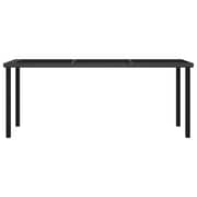 Vidaxl 9 Piece Garden Dining Set Poly Rattan Black
