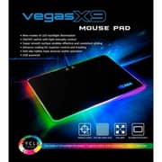 Akasa Vegas X9 Led RGB Gaming Mouse Pad Black
