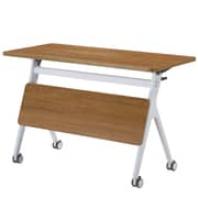 Ibama Office Foldable Desk|1.2m Heavy Duty Flipper Table with Casters for Home Work, Study Table, Conference Training Table and classroom Table