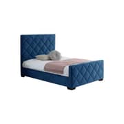 Velvet Bed Frame Super King Bed with Mattress Blue Velvet Bed Frame Super King Bed with Mattress Blue