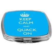 Rikki Knight Keep Calm And Quack On Compact Mirror Sky Blue 3 Ounce