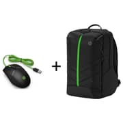 HP 4PH30AA Pavilion 300 Gaming Mouse + HP 6EU58AA PAV Gaming 500 Backpack 17