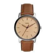 Fossil The Minimalist Brown Leather Analog Men Watch FS5619