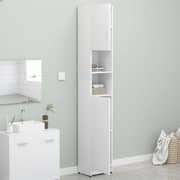 vidaXL Bathroom Cabinet White 32x25.5x190 cm Engineered Wood