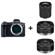 Canon EOS R Mirrorless Digital Camera Body Black With RF24-105mm F4-7.1 IS STM Kit and RF50mm F1.8 STM Lens and RF16mmF2.8 STM Lens Canon EOS R Mirrorless Digital Camera Body Black With RF24-105mm F4-7.1 IS STM Kit and RF50mm F1.8 STM Lens and RF16mmF2.8 STM Lens