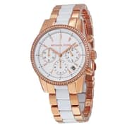 Michael Kors Ritz Quartz Chronograph White Dial Ladies Watch