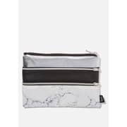 TYPO Double Archer Pencil Case Marble Silver Black Perf - 134692-110 TYPO Double Archer Pencil Case Marble Silver Black Perf - 134692-110