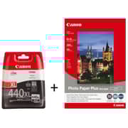 Canon PG440XL Black Ink Cartridge+SG 201 PhotoPaper Semi Gloss(4X6 50Sh) Canon PG440XL Black Ink Cartridge+SG 201 PhotoPaper Semi Gloss(4X6 50Sh)