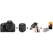 Nikon D5600 DSLR Camera Body Black + AF-P 18-55mm VR Lens + Kodak PM210 Printer + PMC20 Mini Photo Printer Cartridge 20pcs