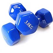 ULTIMAX - Deluxe Vinyl Dumbbell Hand Weight Set, Non-Slip, Hexagon Shape Neoprene Dipping Dumbbells Set, Assorted Colors for home gym - 3KG x 2 ULTIMAX - Deluxe Vinyl Dumbbell Hand Weight Set, Non-Slip, Hexagon Shape Neoprene Dipping Dumbbells Set, Assorted Colors for home gym - 3KG x 2