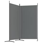 vidaXL 2-Panel Room Divider Anthracite 175x180 cm Fabric vidaXL 2-Panel Room Divider Anthracite 175x180 cm Fabric