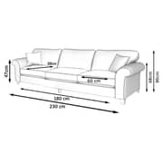 Galaxy Design Angelic 3 Seater Sofa Black Galaxy Design Angelic 3 Seater Sofa Black