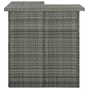 Vidaxl Corner Bar Table Grey 100x50x105 Cm Poly Rattan Vidaxl Corner Bar Table Grey 100x50x105 Cm Poly Rattan