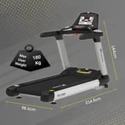 PowerMax 6.0HP Commercial Fitness Treadmill with Automatic Incline 180KG TAC-2500