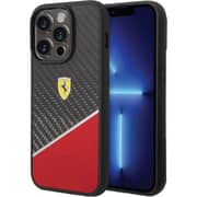 Ferrari Bimaterial Carbon Case Red With Silver Stripe iPhone 14 Pro Max Ferrari Bimaterial Carbon Case Red With Silver Stripe iPhone 14 Pro Max
