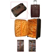 Visit Eva 4pc Nylon Soft Luggage Trolley Bags Set Coffee