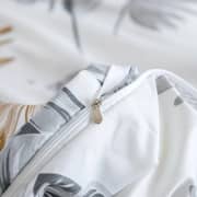 Luna Home Queen/double Size 6 Pieces Bedding Set Without Filler, Elegant Tropical Leaves Design