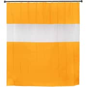 Story@Home PVC Waterproof Water Repellent Designer Shower Curtains Mildew Resistant with 12 Hooks - 79x71 Inches, White & Yellow