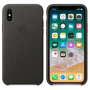 Apple Leather Case Charcoal Grey For iPhone X - MQTF2ZM/A