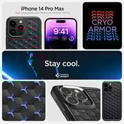 Spigen Cryo Armor [ArcticFlow Tech] designed for iPhone 14 Pro Max case cover (2022) - Matte Black