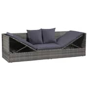 Vidaxl Garden Bed Grey 200x60 Cm Poly Rattan Vidaxl Garden Bed Grey 200x60 Cm Poly Rattan