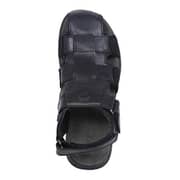 Woodland Men Black Leather Sandals 42