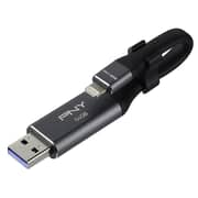 PNY Duo Link 3.0 for Apple devices Cable Design - OTG Flash Drive 64GB Black