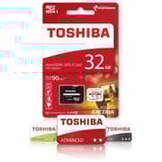Toshiba THNM302R0320E M302 Exceria 90MBPS Micro SD Card 32GB Red W/ Adaptor
